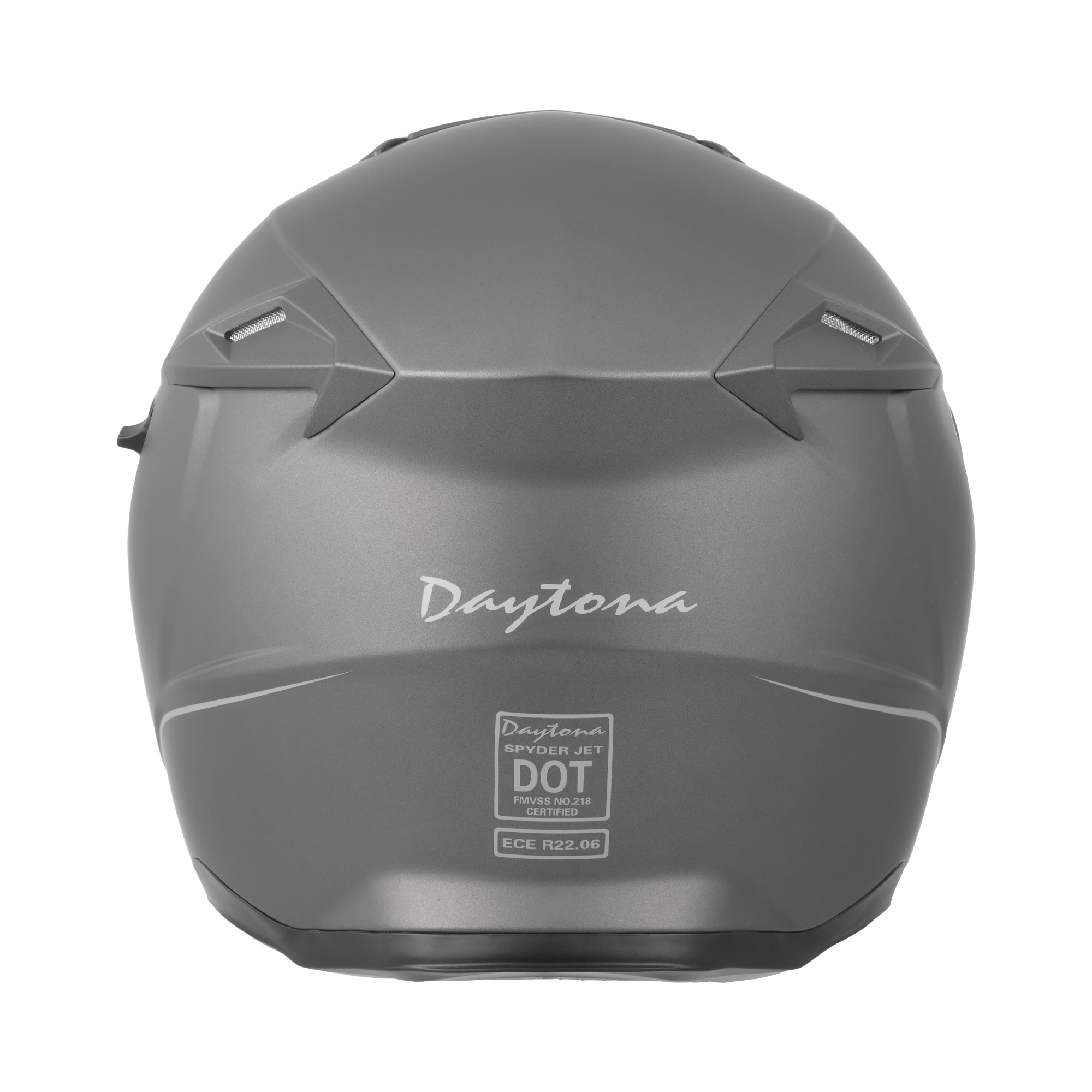 D.O.T. & ECE Daytona Spyder Jet- Gun Metal Grey Dull Metallic JET Daytona Helmets
