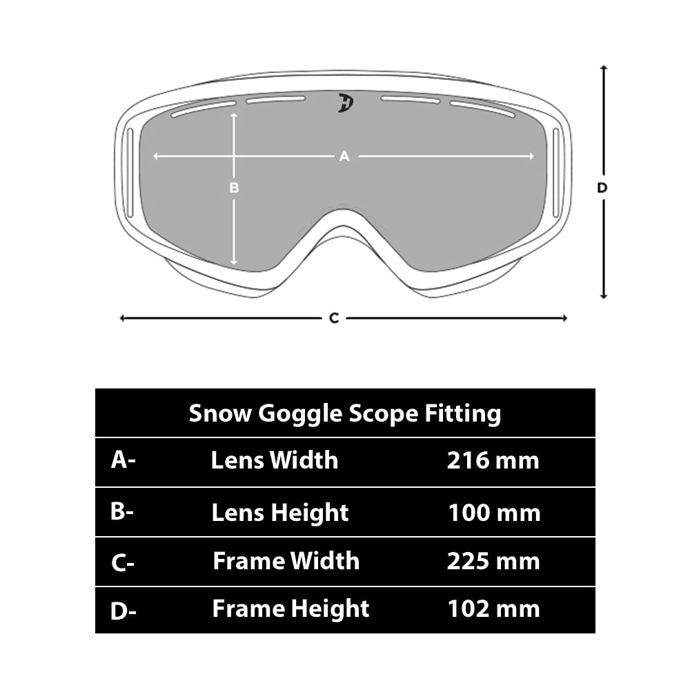Daytona Snow Goggle Scope (Includes 1 x Magnetic Frame, 3 x Magnetic Lens, 1 x Goggles Dust Cover) SCOPE Daytona Helmets