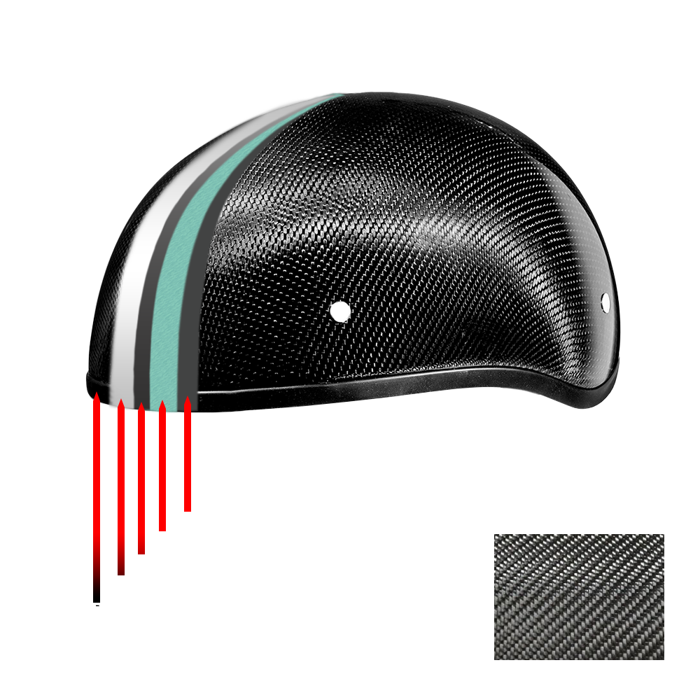 D.O.T. Daytona Skull Cap- Grey Carbon Fiber DAYTONA SKULL CAP - CARBON FIBER Daytona Helmets