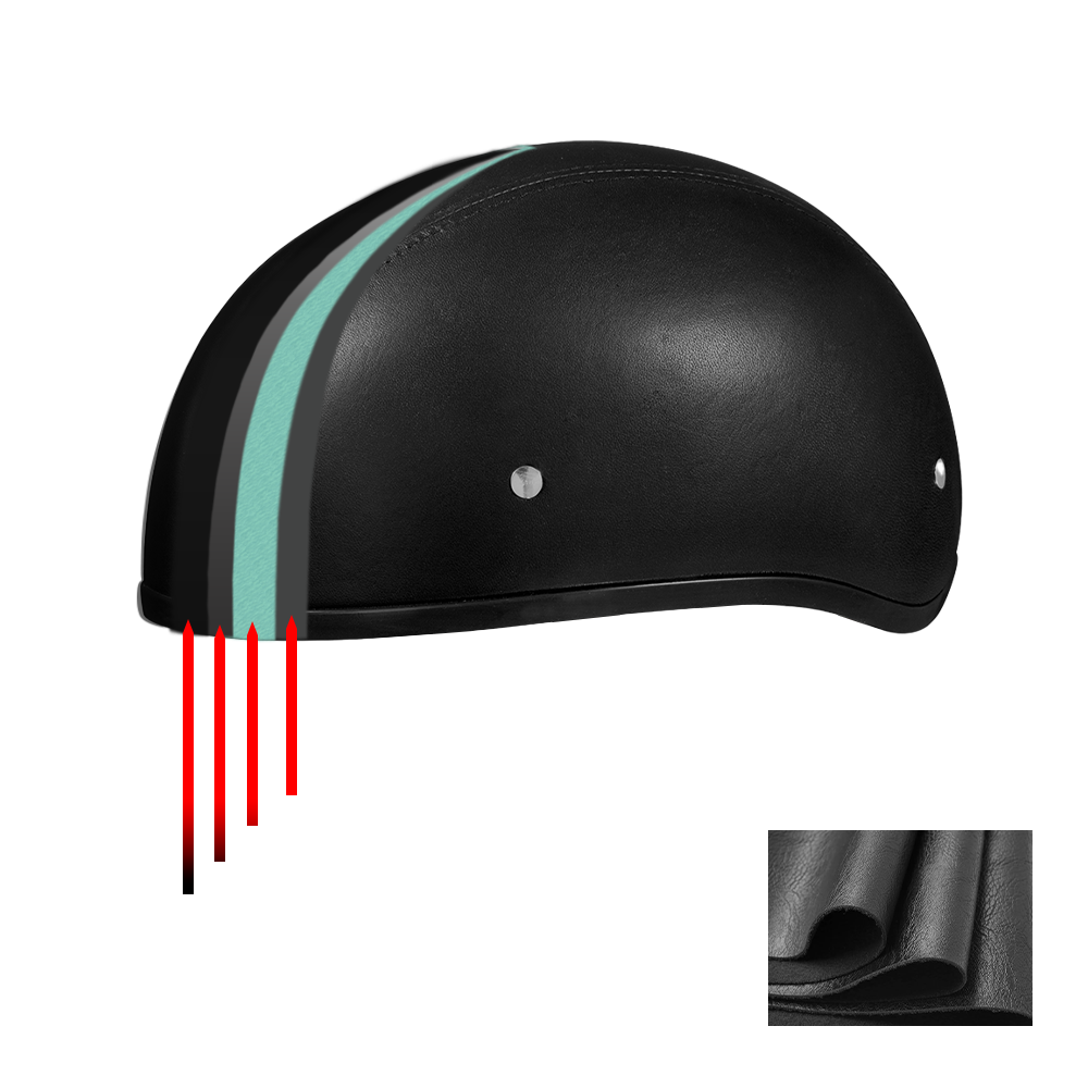 D.O.T. Daytona Skull Cap- Leather Covered DAYTONA SKULL CAP - LEATHER Daytona Helmets
