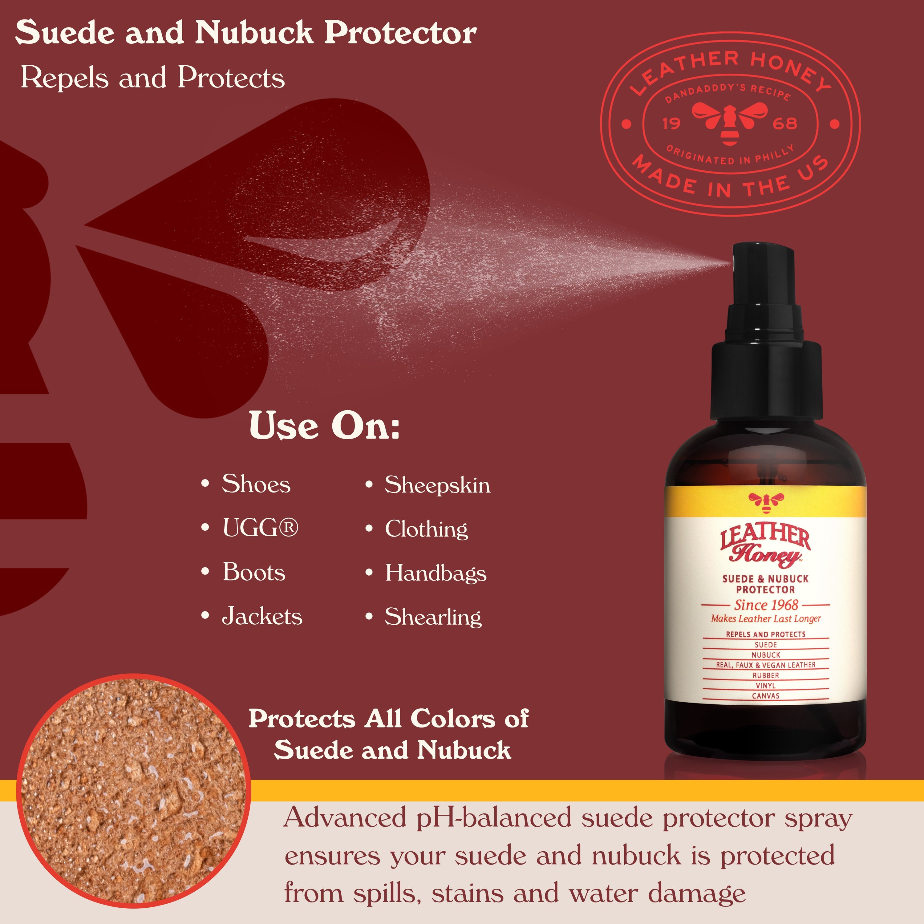 Suede & Nubuck Protector Leather Care Leather Honey
