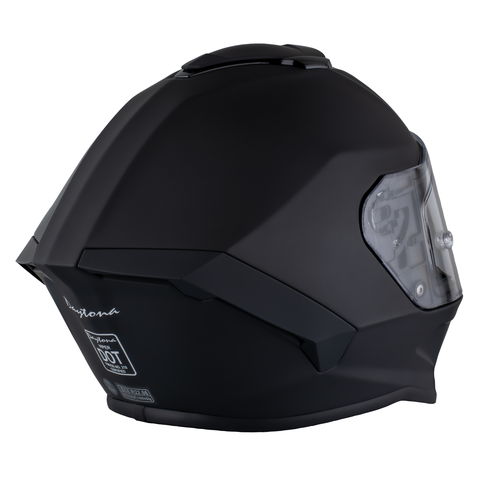 D.O.T. & ECE Daytona Viper- Dull Black VIPER Daytona Helmets