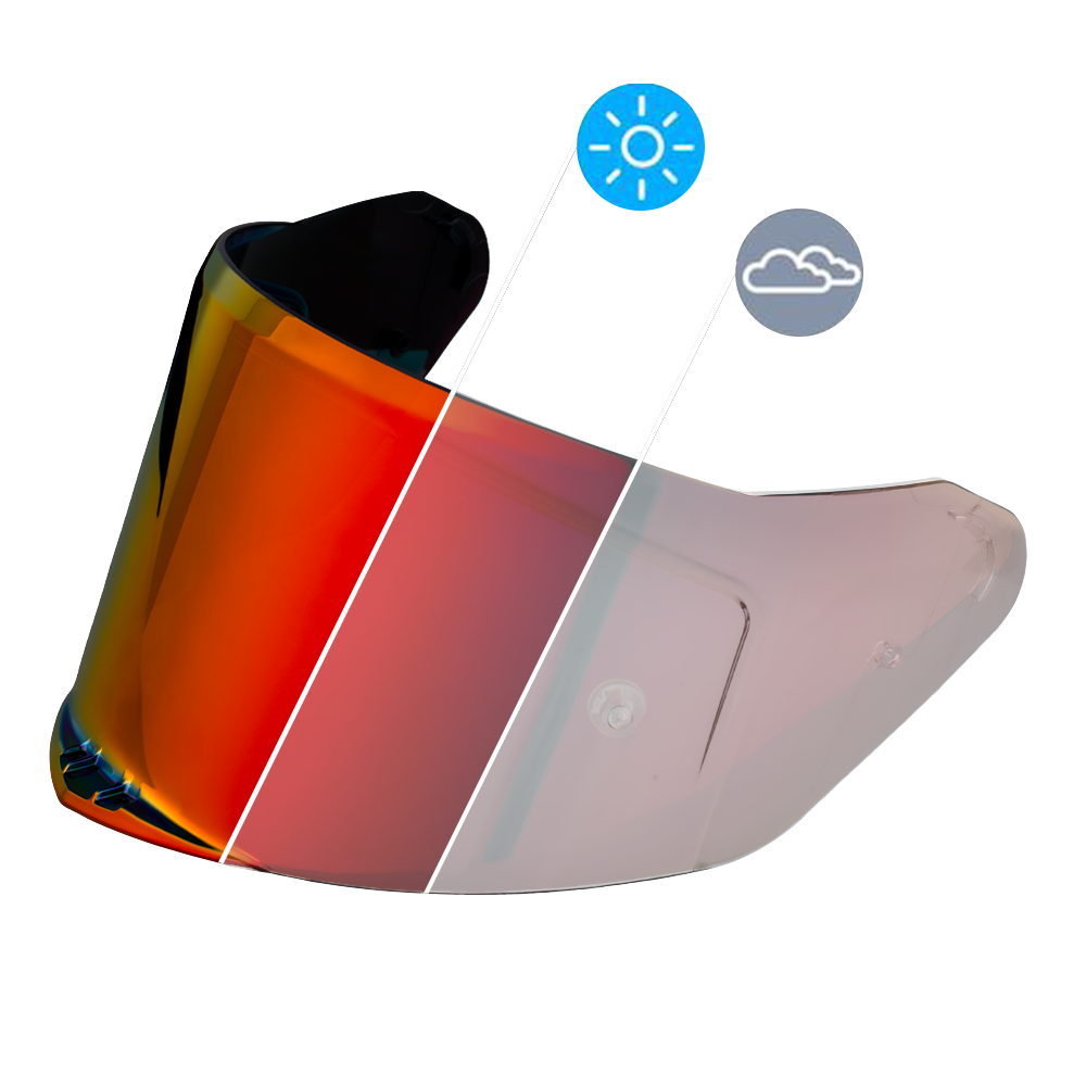 Viper Shield Outer- Photochromic Red VIPER SHIELDS Daytona Helmets