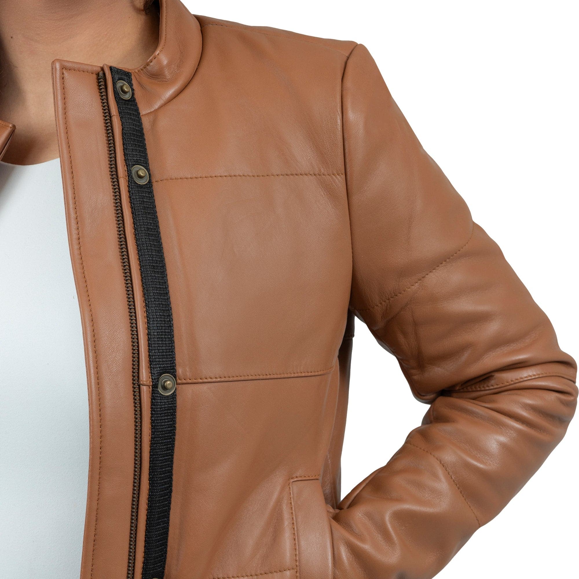 Melysa Leather Jacket Women's Fashion Leather Jacket FMCo