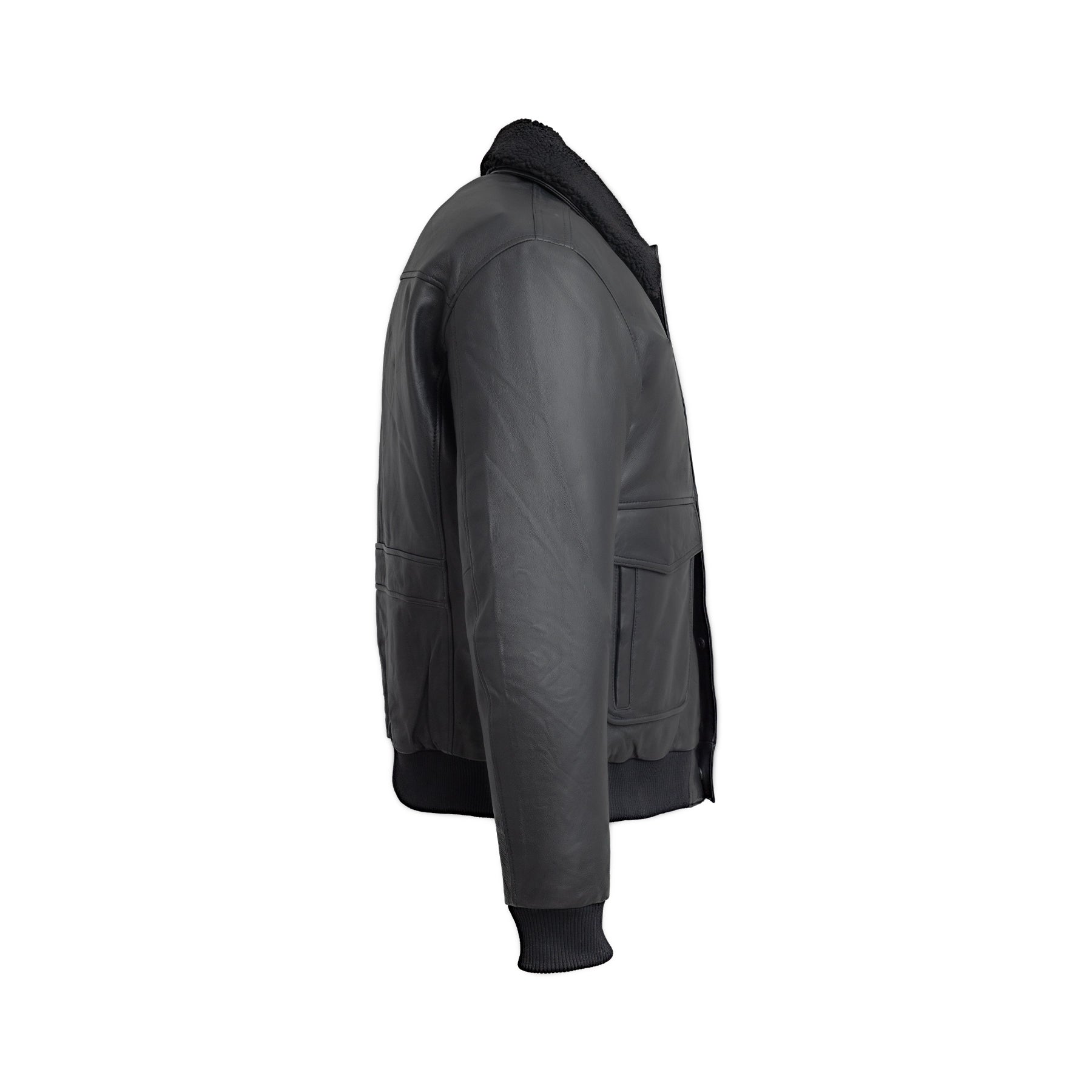 Baron Mens Bomber Leather Jacket Men's New Zealand Lambskin Jacket FMCo