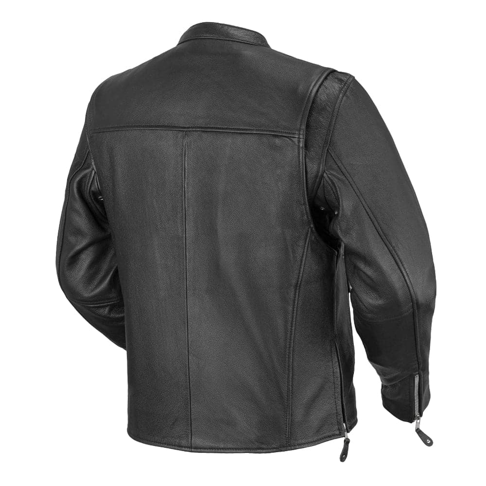 Ace Men's Leather Motorcycle Jacket Men's Leather Jacket Jackets