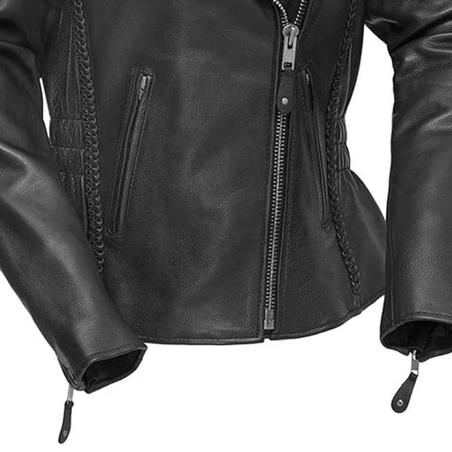 Allure Women's Motorcycle Leather Jacket Women's Leather Jacket Jackets