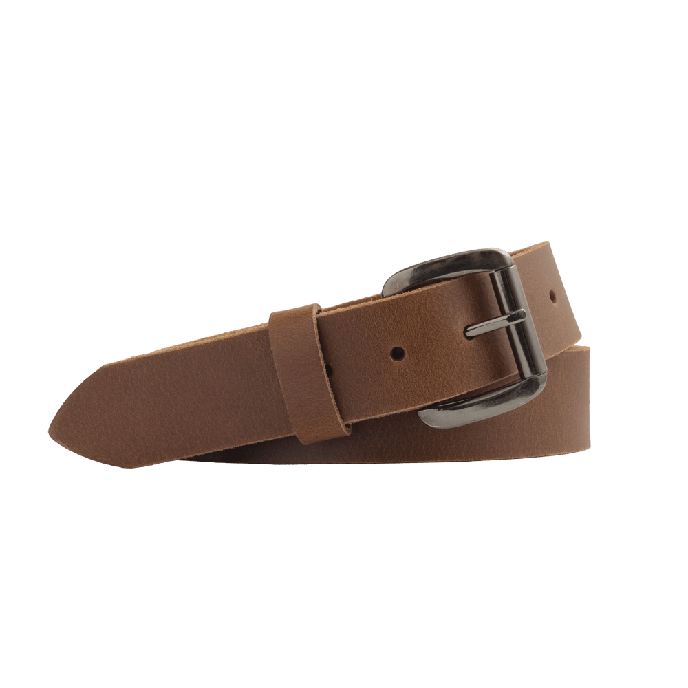 Genuine amber buckle leather belt, Sz L Rustic Amber Belt – Orcas Island Leather Goods main image 2