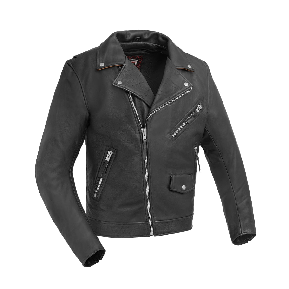 Arnold Men's Motorcycle Leather Jacket - Main Image