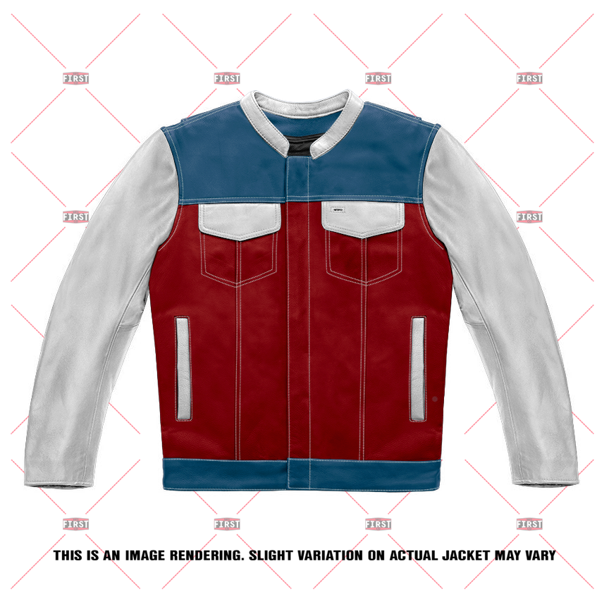 Independence Day MENS JACKET COVERED SNAPS First Manufacturing Company