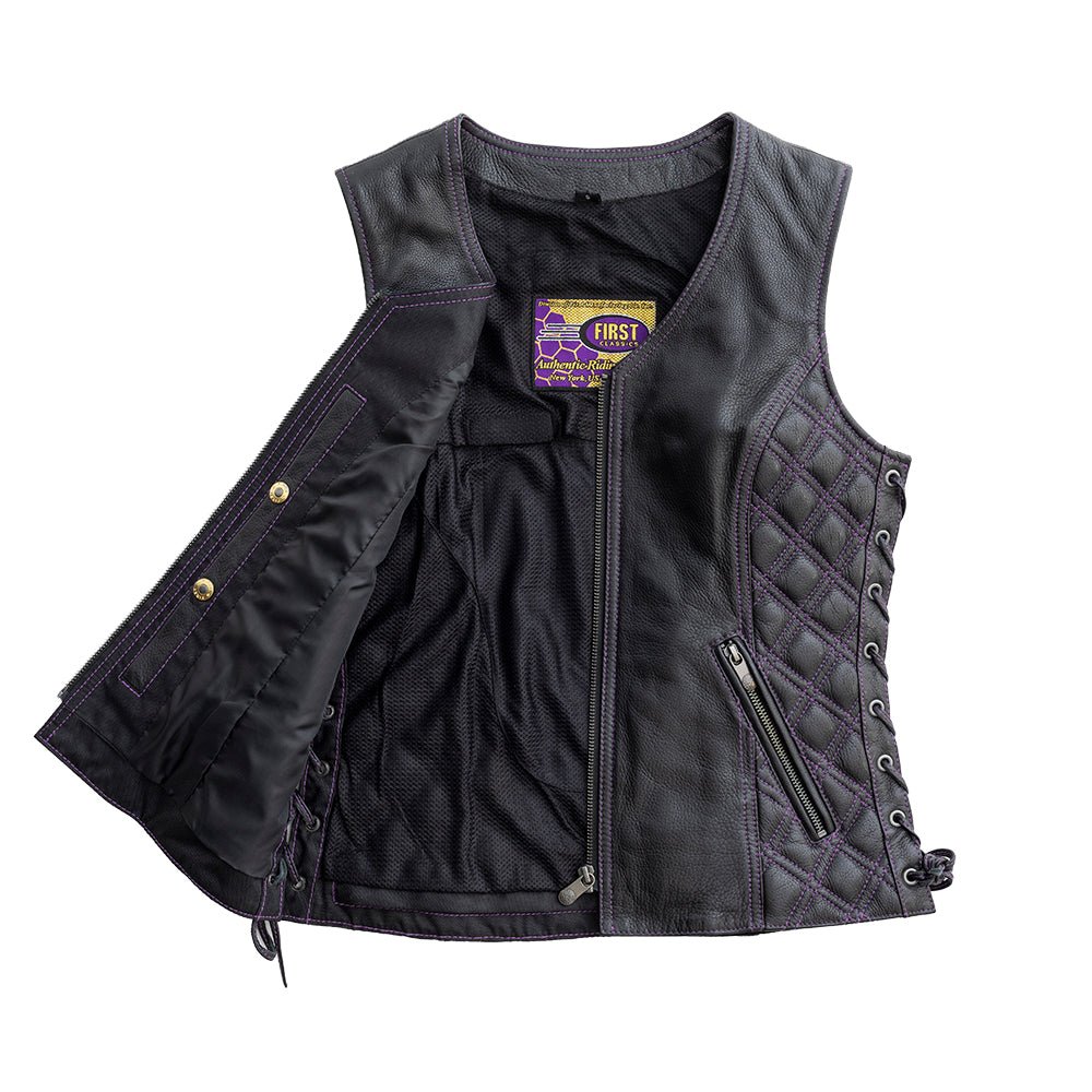 Bandida Women's Motorcycle Leather Vest Women's Leather Vest Vests