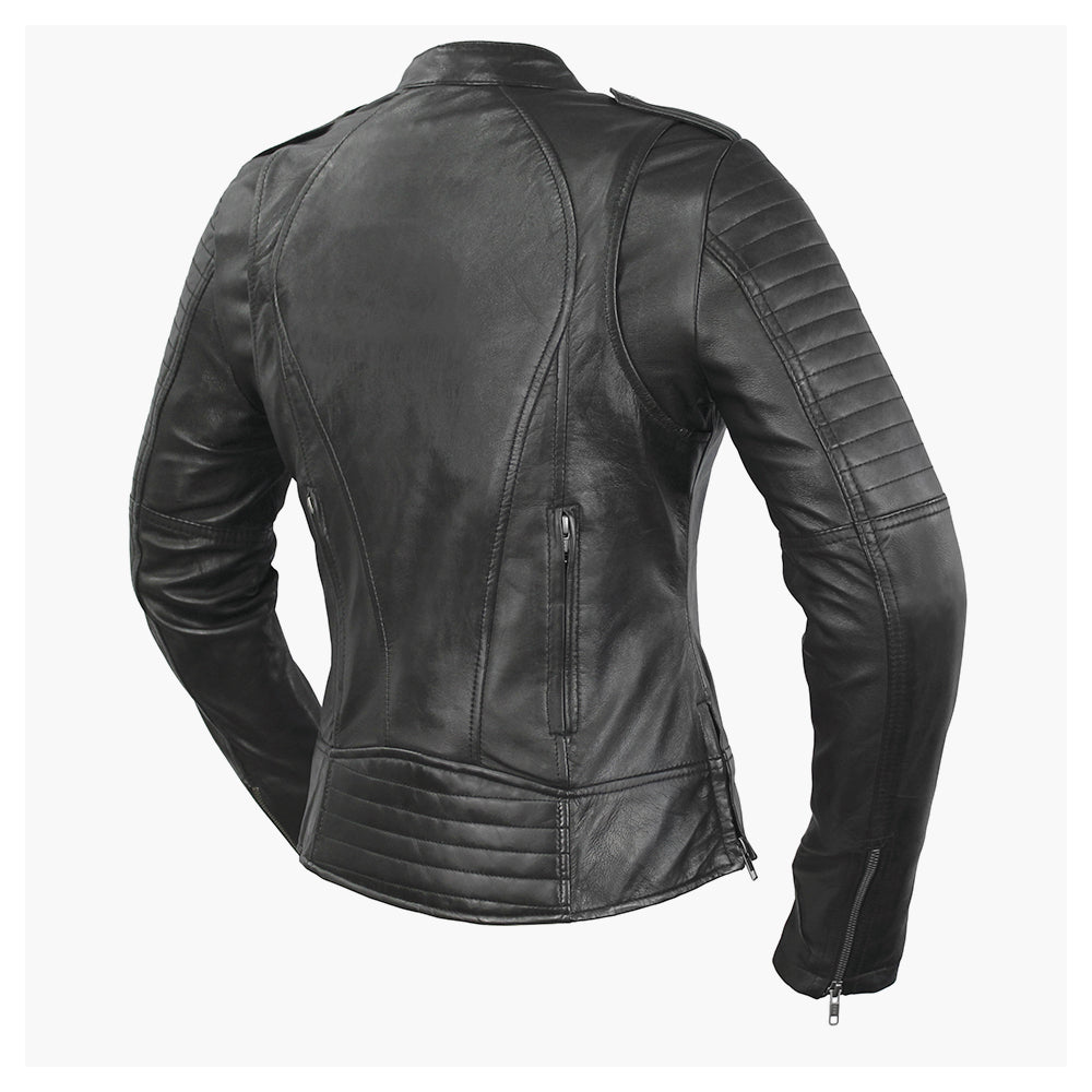 Biker - Women's Motorcycle Leather Jacket Women's Leather Jacket Jackets