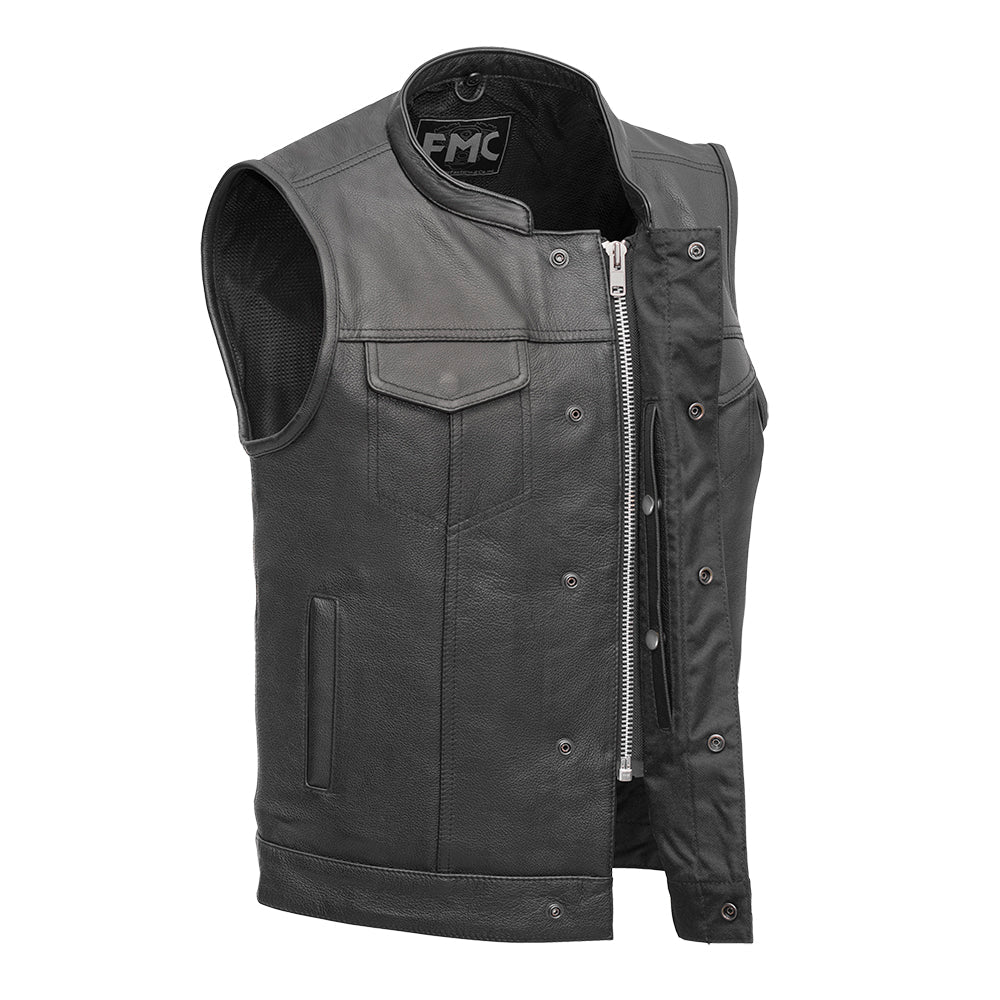 Blaster Men's Leather Motorcycle Vest Men's Leather Vest Vests