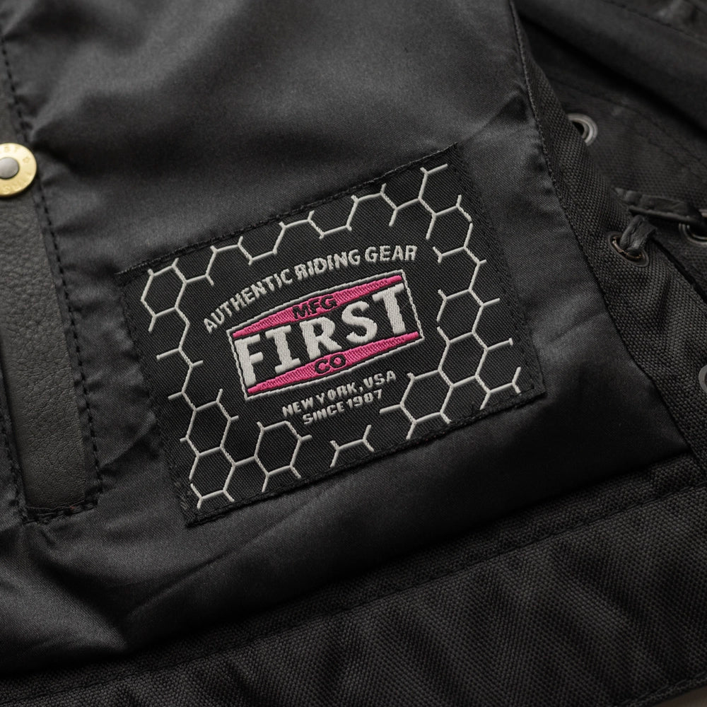 Bonnie - Women's Motorcycle Leather Vest - Diamond Quilt Women's Leather Vest Vests