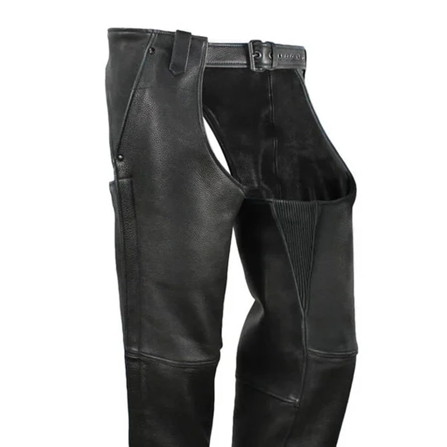 Bully - Unisex Leather Motorcycle Chaps Chaps First Manufacturing Company