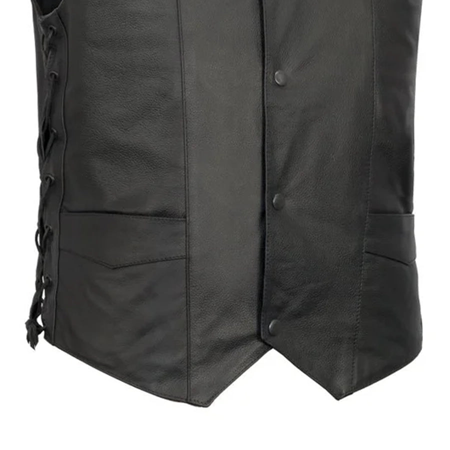 Carbine Men's Western Style Leather Motorcycle Vest Men's Leather Vest Vests