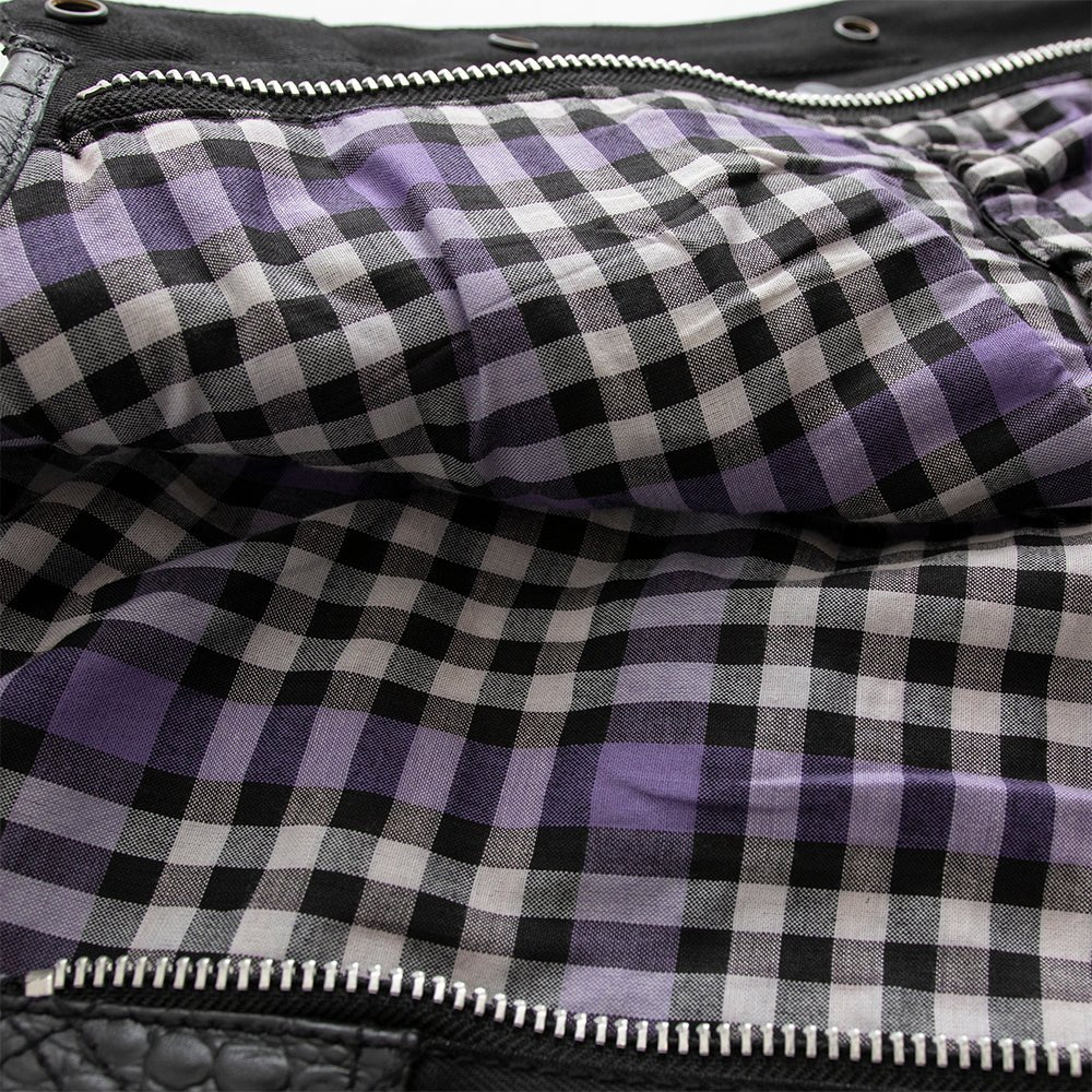 Carter - Women's Club Style Leather/Canvas Vest - Limited Edition Factory Customs First Manufacturing Company