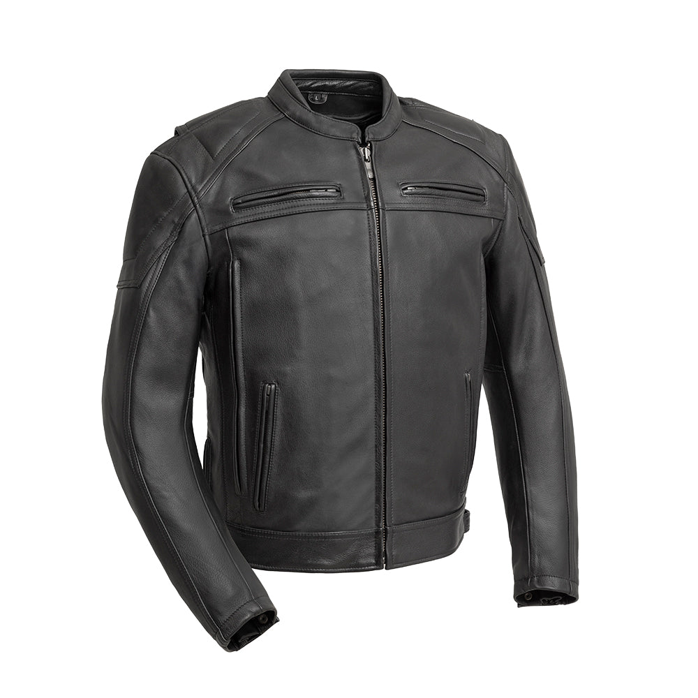 Chaos - Men's Leather Motorcycle Jacket Men's Leather Jacket Jackets Black S