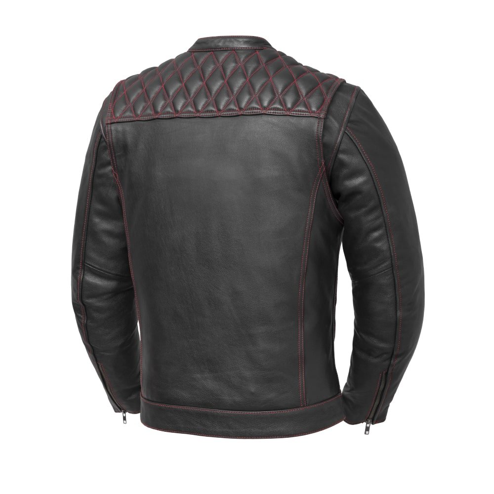 Cinder Men's Cafe Style Leather Jacket Men's Leather Jacket Jackets