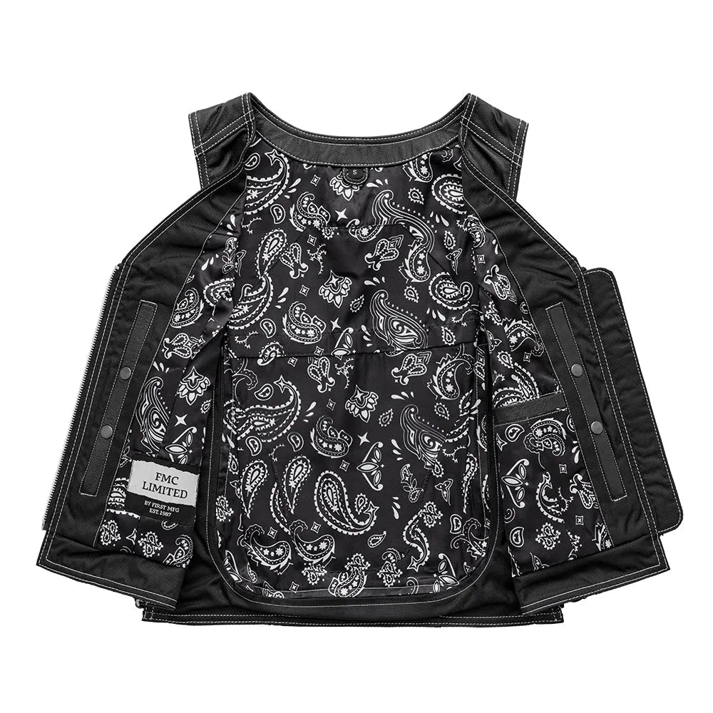 Cindy - Women's Motorcycle Leather Vest Black Women's Leather Vest Vests