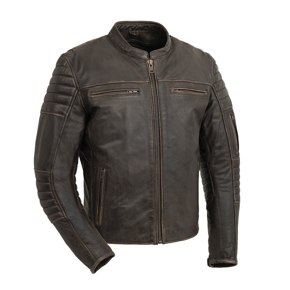 Commuter Men's Motorcycle Leather Jacket Men's Leather Jacket Jackets Brown S