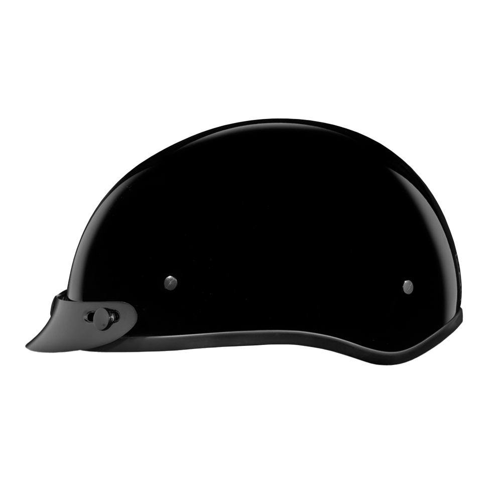 DOT Approved Daytona Skull Cap Half Shell Motorcycle Helmet - Beanie Style for Motorcycles, Cruisers, Scooters, and Mopeds - Hi-Gloss Black DAYTONA SKULL CAP Daytona Helmets