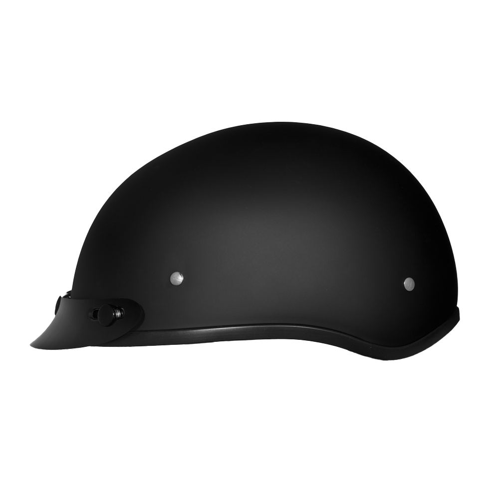 DOT Approved Daytona Skull Cap Half Shell Motorcycle Helmet - Beanie Style for Motorcycles, Cruisers, Scooters, and Mopeds - Dull Black DAYTONA SKULL CAP Daytona Helmets