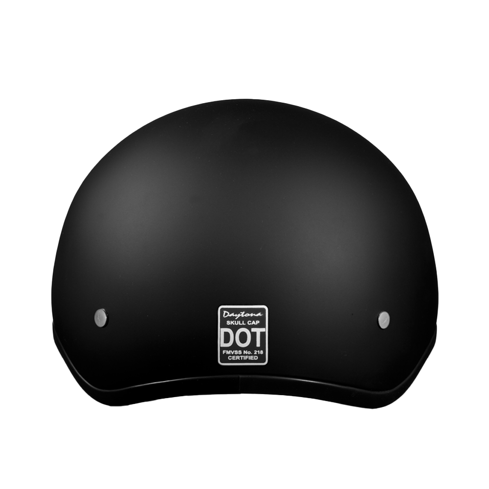 DOT Approved Daytona Skull Cap Half Shell Motorcycle Helmet - Beanie Style for Motorcycles, Cruisers, Scooters, and Mopeds - Dull Black DAYTONA SKULL CAP Daytona Helmets