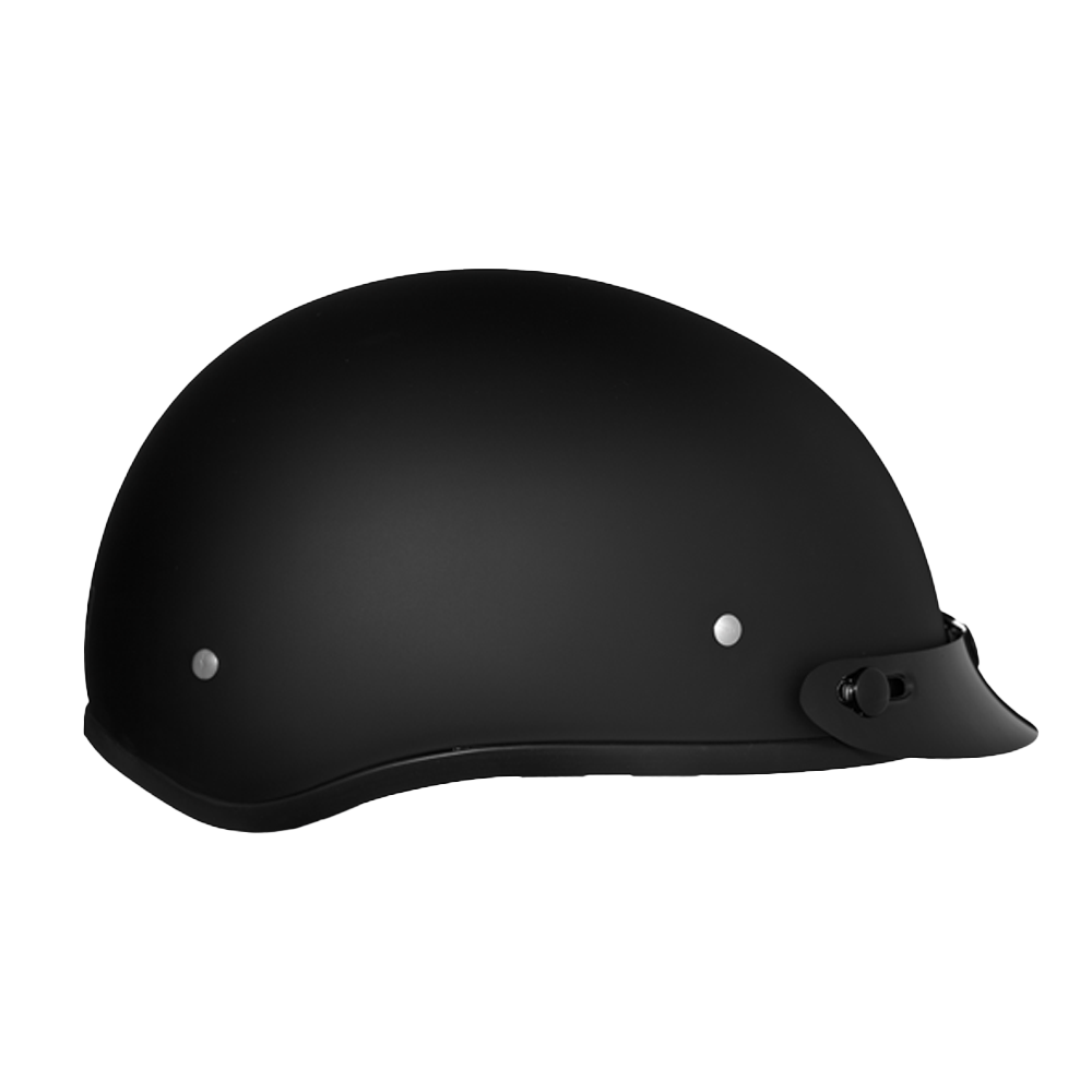 DOT Approved Daytona Skull Cap Half Shell Motorcycle Helmet - Beanie Style for Motorcycles, Cruisers, Scooters, and Mopeds - Dull Black DAYTONA SKULL CAP Daytona Helmets