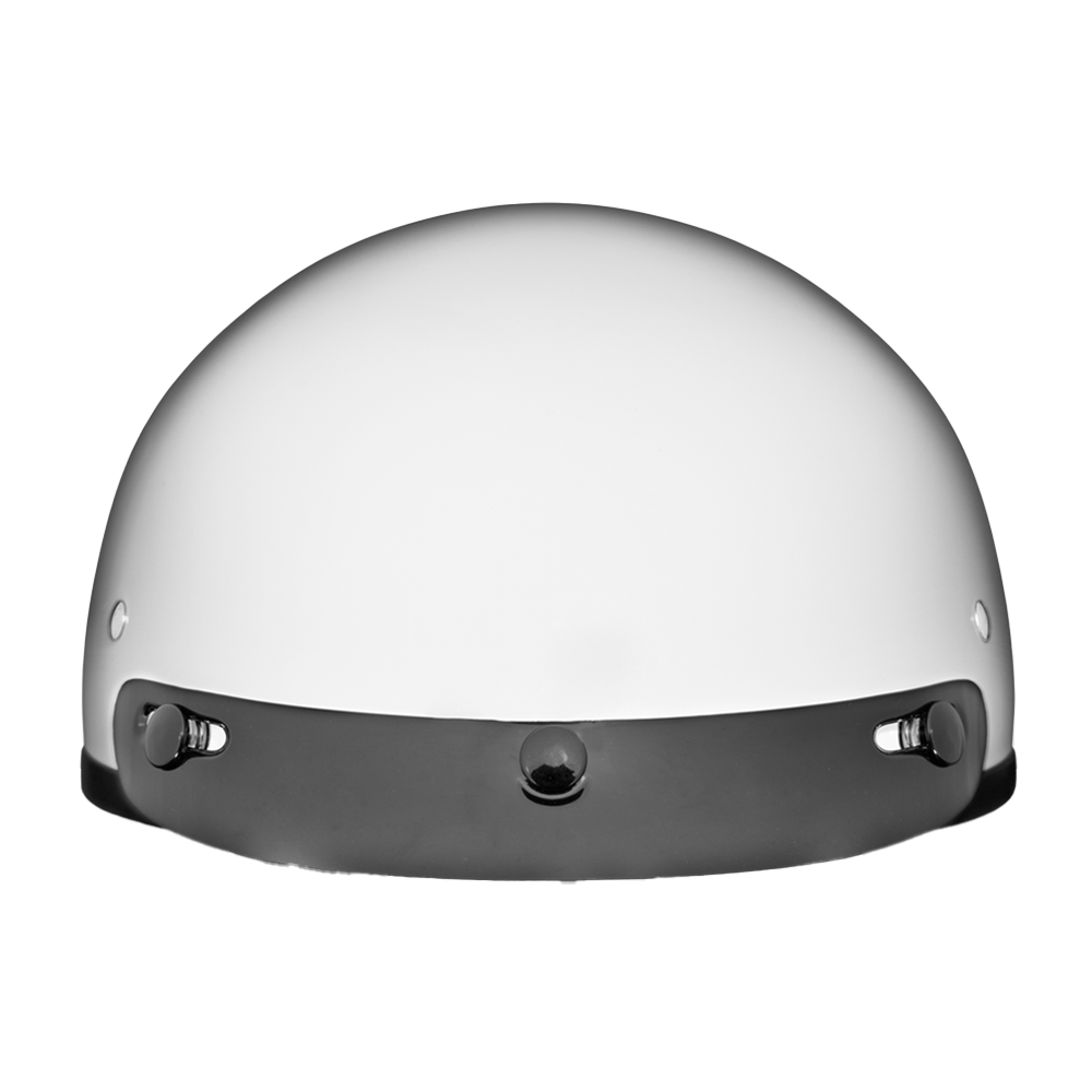 DOT Approved Daytona Skull Cap Half Shell Motorcycle Helmet - Beanie Style for Motorcycles, Cruisers, Scooters, and Mopeds - Hi-Gloss White DAYTONA SKULL CAP Daytona Helmets