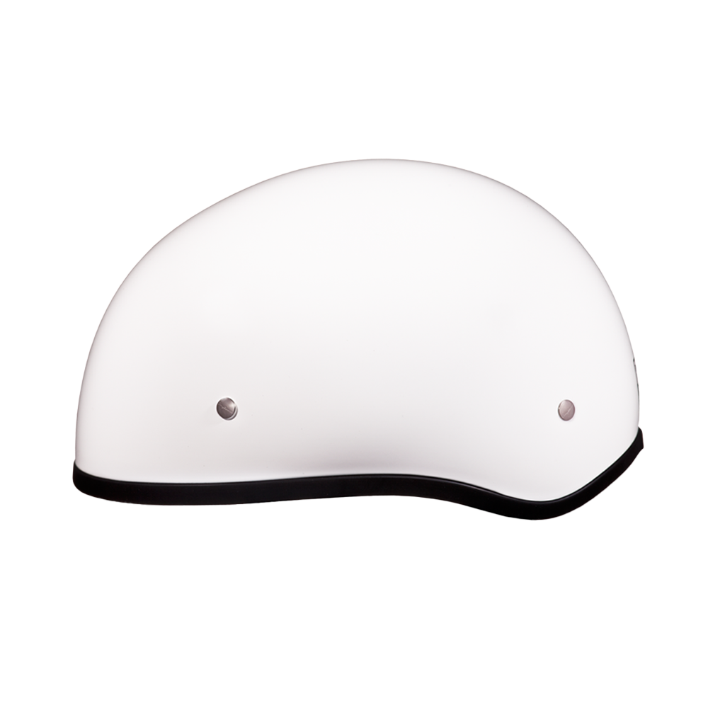 DOT Approved Daytona Skull Cap Half Shell Motorcycle Helmet - Beanie Style for Motorcycles, Cruisers, Scooters, and Mopeds W/O Visor- Hi-Gloss White DAYTONA SKULL CAP Daytona Helmets