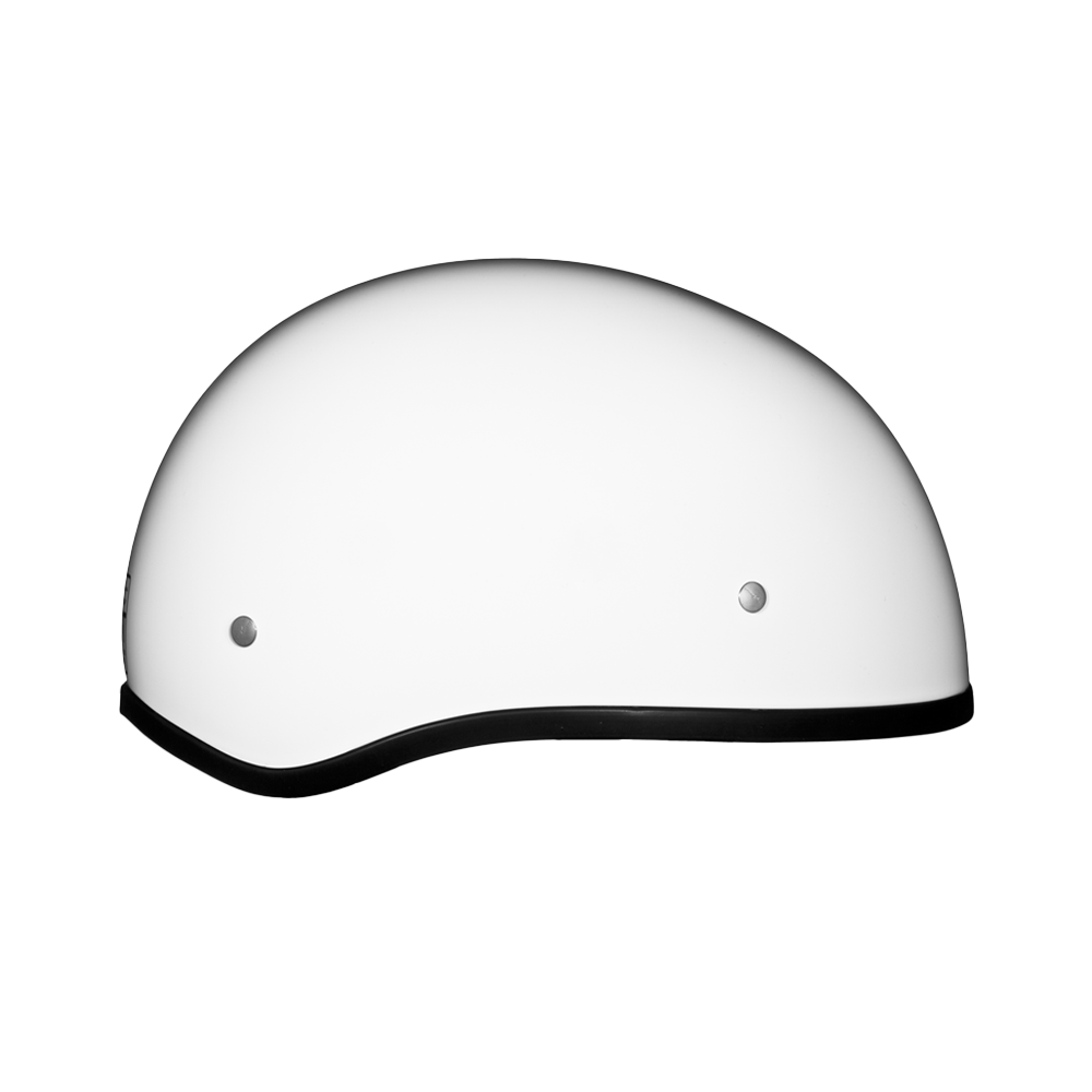 DOT Approved Daytona Skull Cap Half Shell Motorcycle Helmet - Beanie Style for Motorcycles, Cruisers, Scooters, and Mopeds W/O Visor- Hi-Gloss White DAYTONA SKULL CAP Daytona Helmets