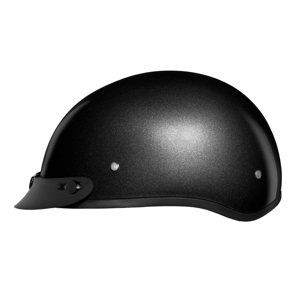 DOT Approved Daytona Skull Cap Half Shell Motorcycle Helmet - Beanie Style for Motorcycles, Cruisers, Scooters, and Mopeds - Gun Metal Grey Metallic DAYTONA SKULL CAP Daytona Helmets