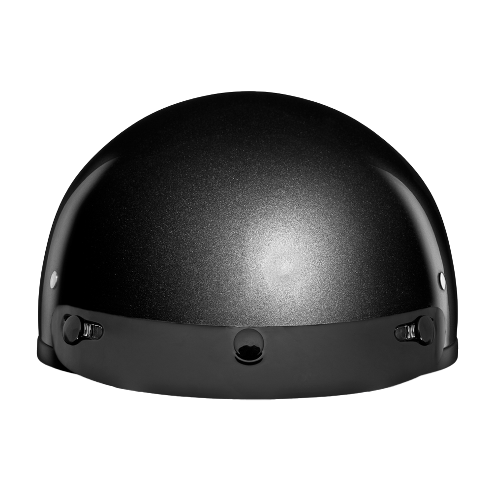 DOT Approved Daytona Skull Cap Half Shell Motorcycle Helmet - Beanie Style for Motorcycles, Cruisers, Scooters, and Mopeds - Gun Metal Grey Metallic DAYTONA SKULL CAP Daytona Helmets