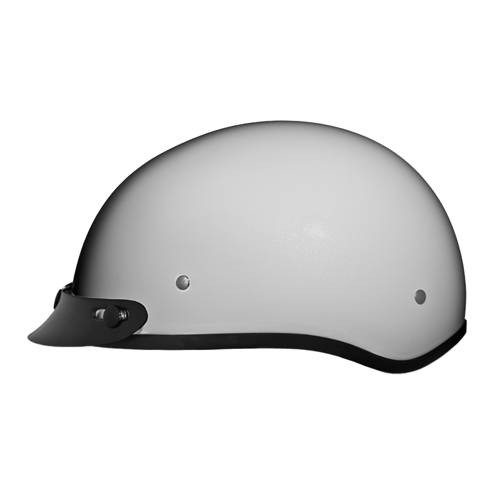 DOT Approved Daytona Skull Cap Half Shell Motorcycle Helmet - Beanie Style for Motorcycles, Cruisers, Scooters, and Mopeds - Pearl White DAYTONA SKULL CAP Daytona Helmets