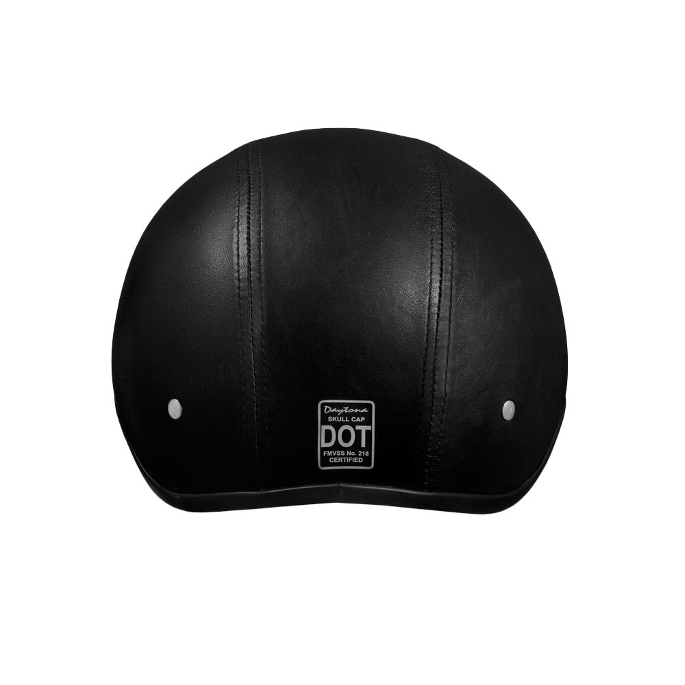 D.O.T. Daytona Skull Cap W/O Visor- Leather Covered DAYTONA SKULL CAP - LEATHER Daytona Helmets