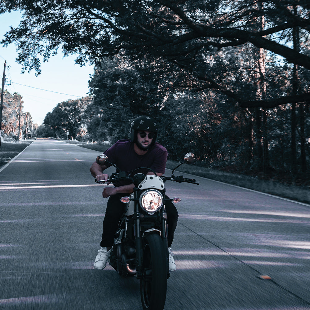 DOT Approved Daytona Cruiser Open Face Motorcycle Helmet - Men, Women & Youth - With Visor & Graphics - W/ Captain America Stealth CRUISER - GRAPHICS Daytona Helmets