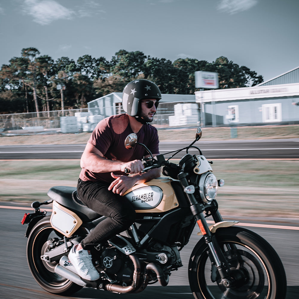 DOT Approved Daytona Cruiser Open Face Motorcycle Helmet - Men, Women & Youth - With Visor & Graphics - W/ Captain America Stealth CRUISER - GRAPHICS Daytona Helmets