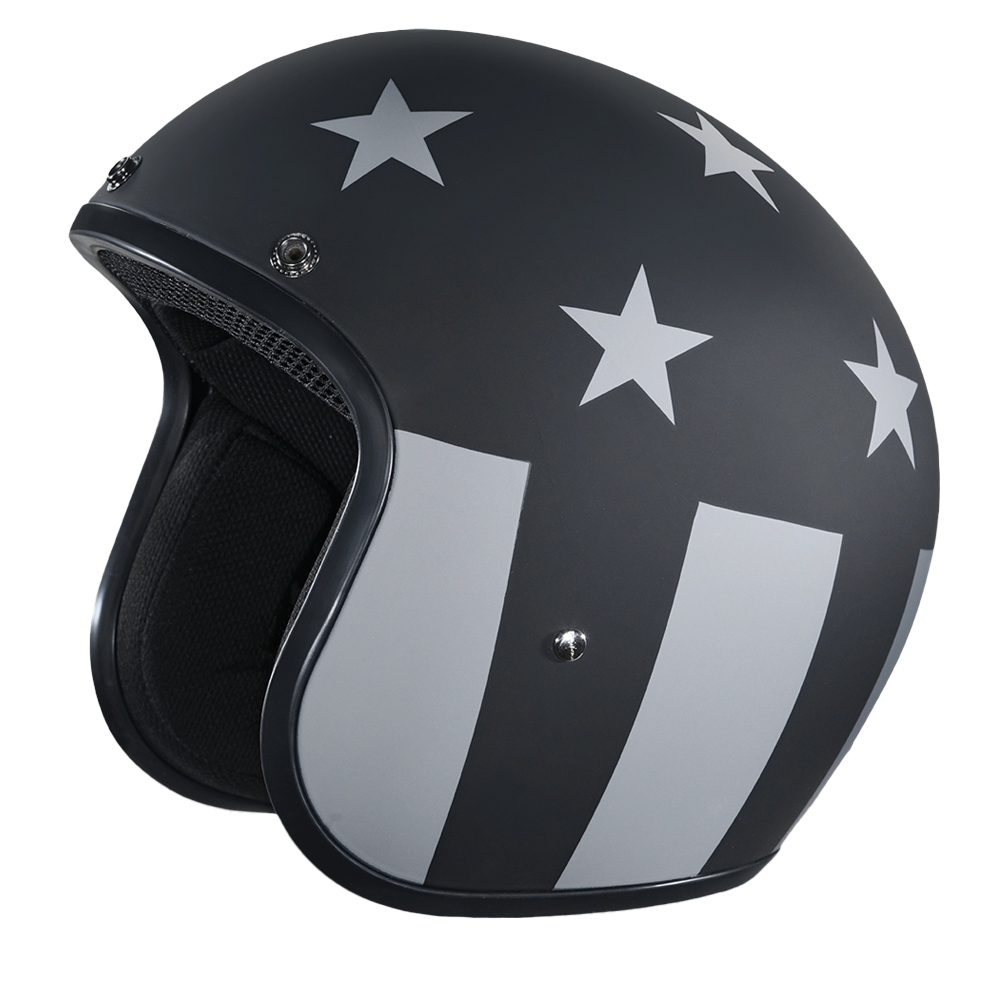 DOT Approved Daytona Cruiser Open Face Motorcycle Helmet - Men, Women & Youth - With Visor & Graphics - W/ Captain America Stealth CRUISER - GRAPHICS Daytona Helmets