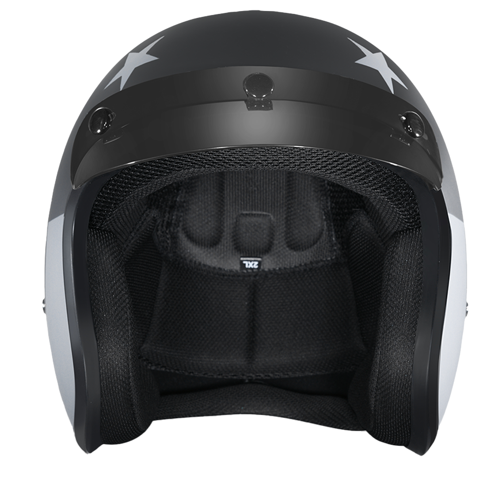 DOT Approved Daytona Cruiser Open Face Motorcycle Helmet - Men, Women & Youth - With Visor & Graphics - W/ Captain America Stealth CRUISER - GRAPHICS Daytona Helmets