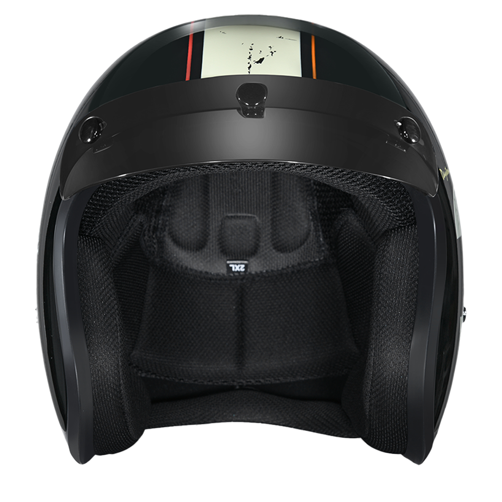 DOT Approved Daytona Cruiser Open Face Motorcycle Helmet - Men, Women & Youth - With Visor & Graphics - W/ Daytona 30th CRUISER - GRAPHICS Daytona Helmets