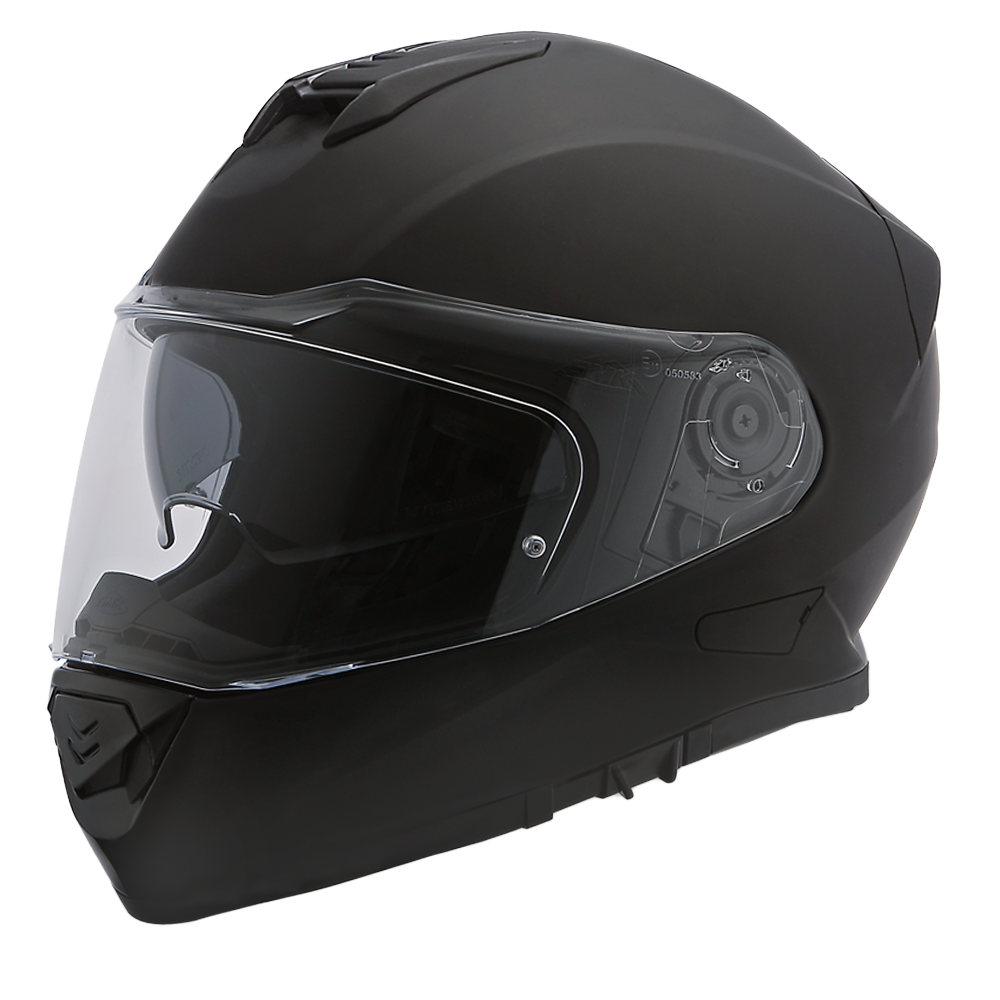 Daytona Detour Full Face Motorcycle Helmet - DOT Certified, Dual Visor, Street Bike Helmet, Men/Women/Youth - Dull Black DETOUR Daytona Helmets