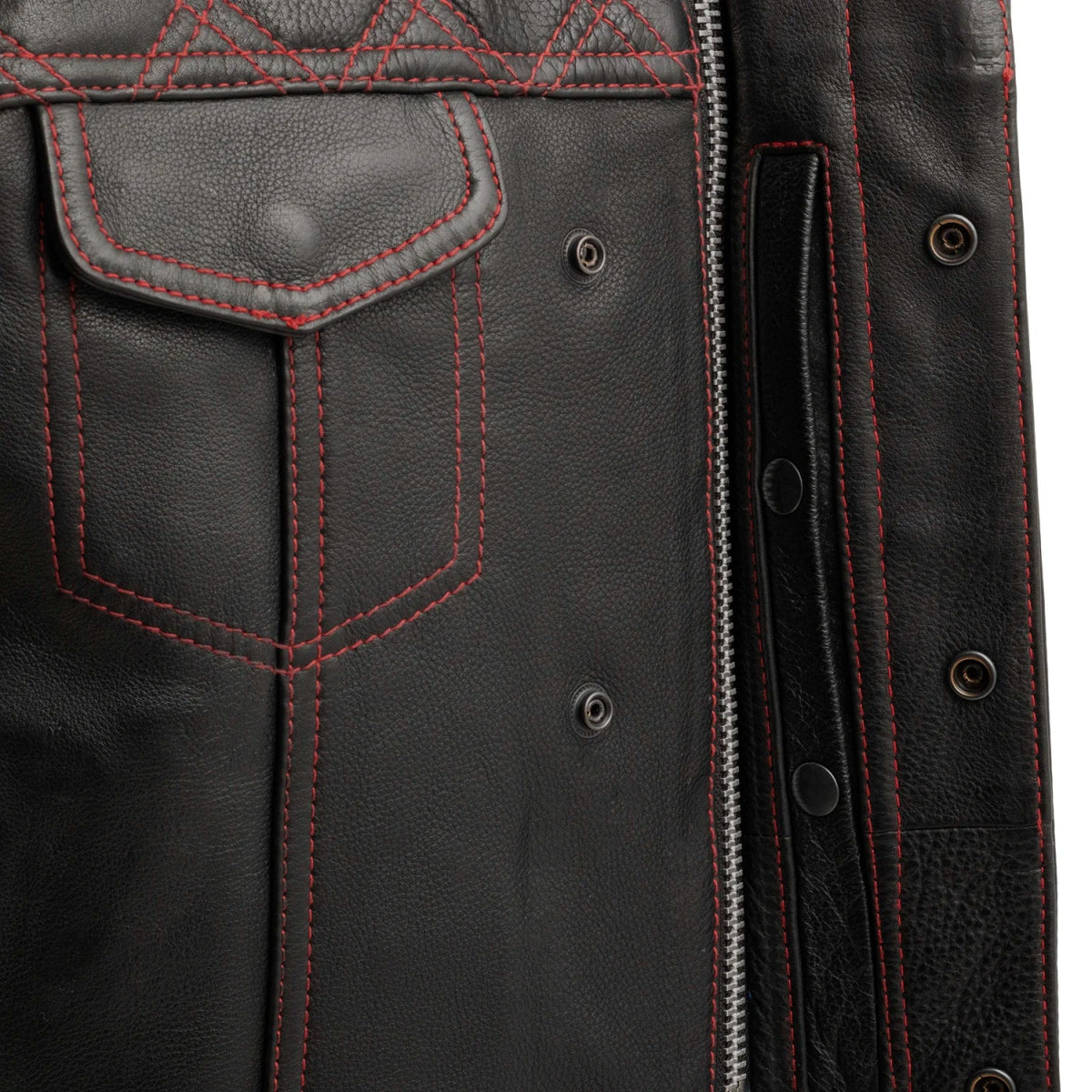 Downside Men's Motorcycle Leather Vest Men's Leather Vest Vests