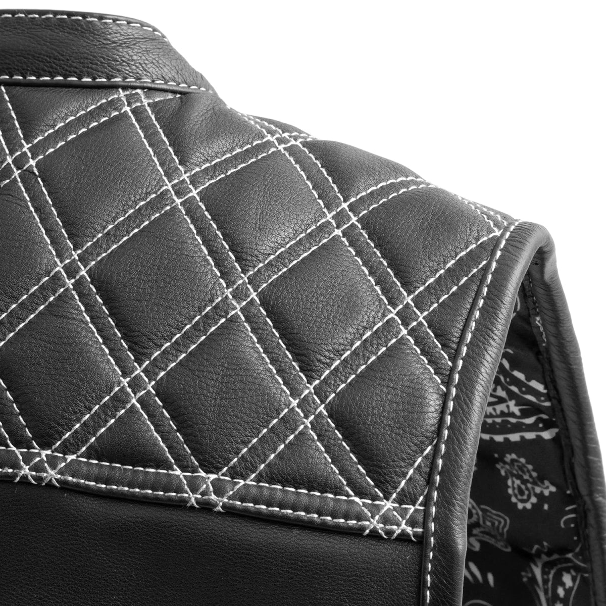 Downside Men's Motorcycle Leather Vest Men's Leather Vest Vests