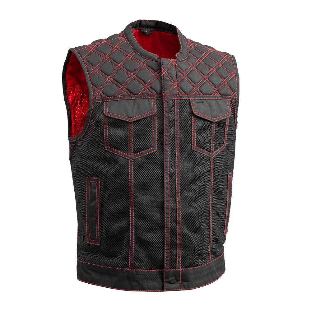 Downside Moto Mesh Men's Motorcycle Vest Men's Moto Mesh Vest Vests Red S