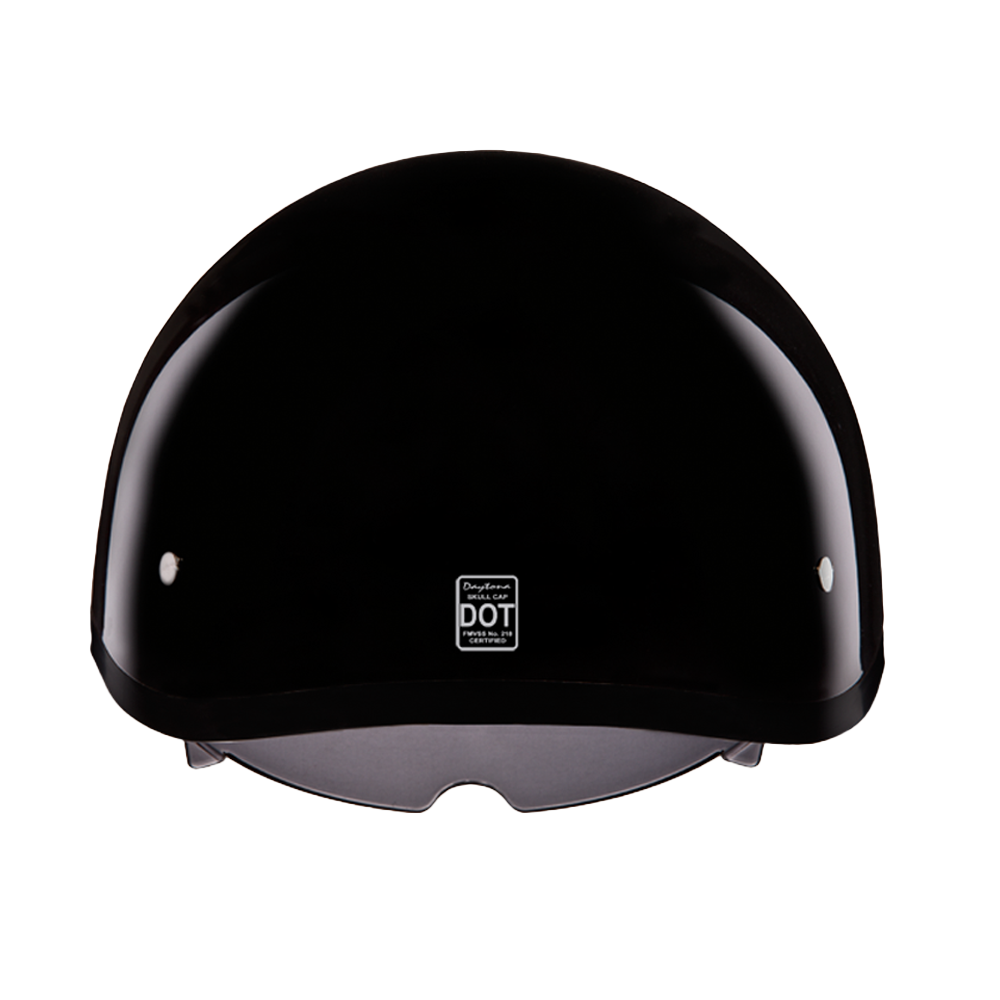 D.O.T. Daytona Skull Cap W/ Inner Shield- Hi-Gloss Black DAYTONA SKULL CAP - INNER SHIELD Daytona Helmets