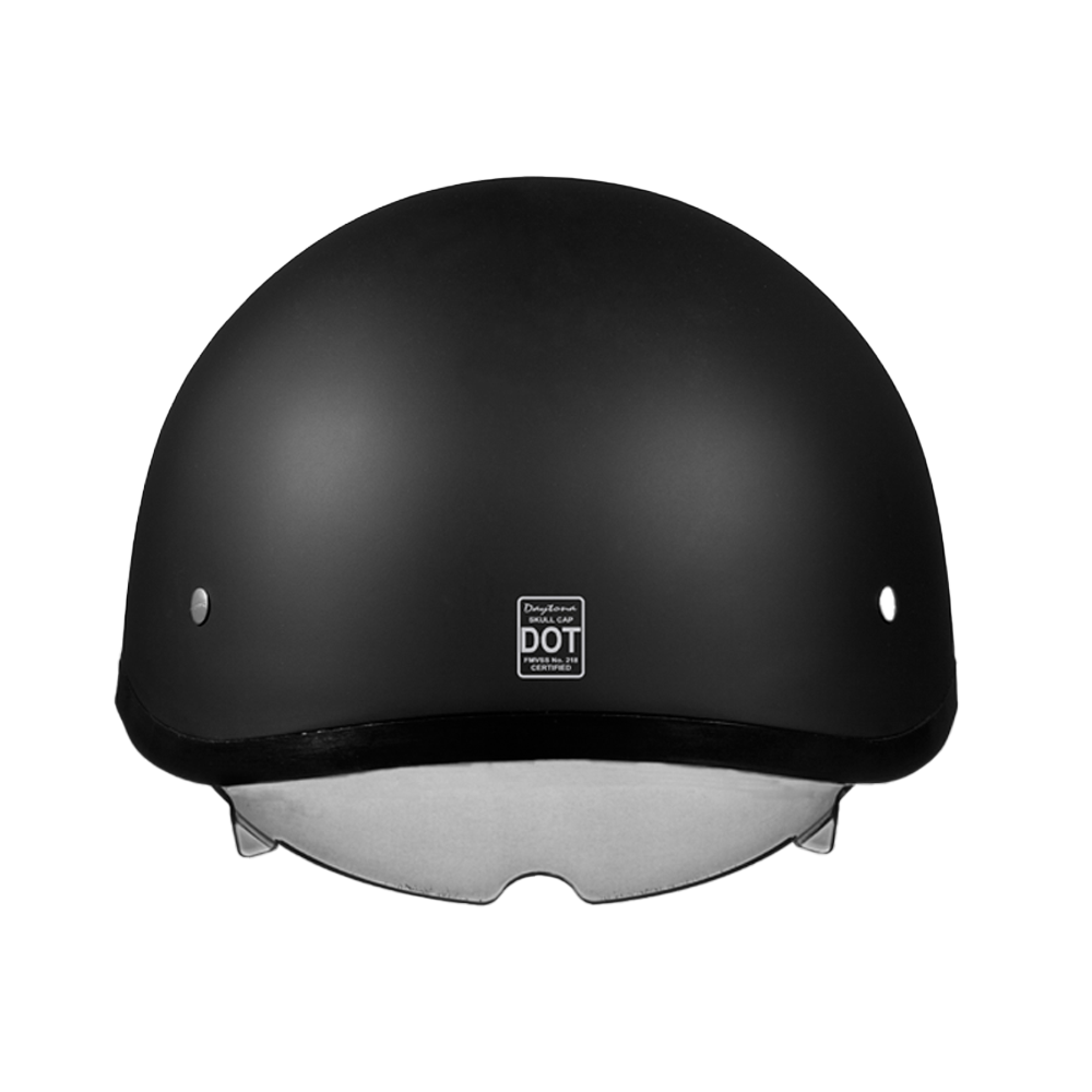 D.O.T. Daytona Skull Cap W/ Inner Shield- Dull Black DAYTONA SKULL CAP - INNER SHIELD Daytona Helmets