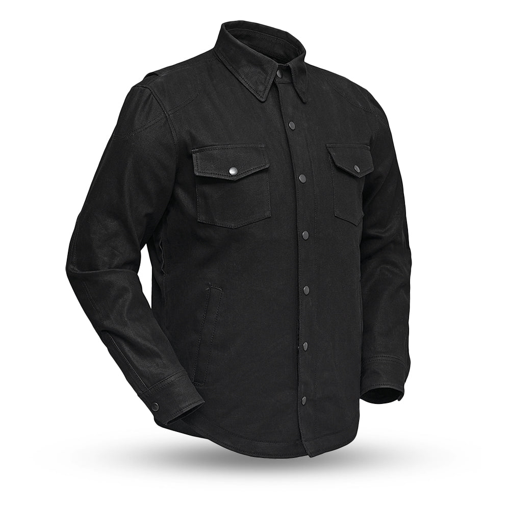 Equalizer Men's Motorcycle Denim Shirt Men's Shirt First Manufacturing Company Black S
