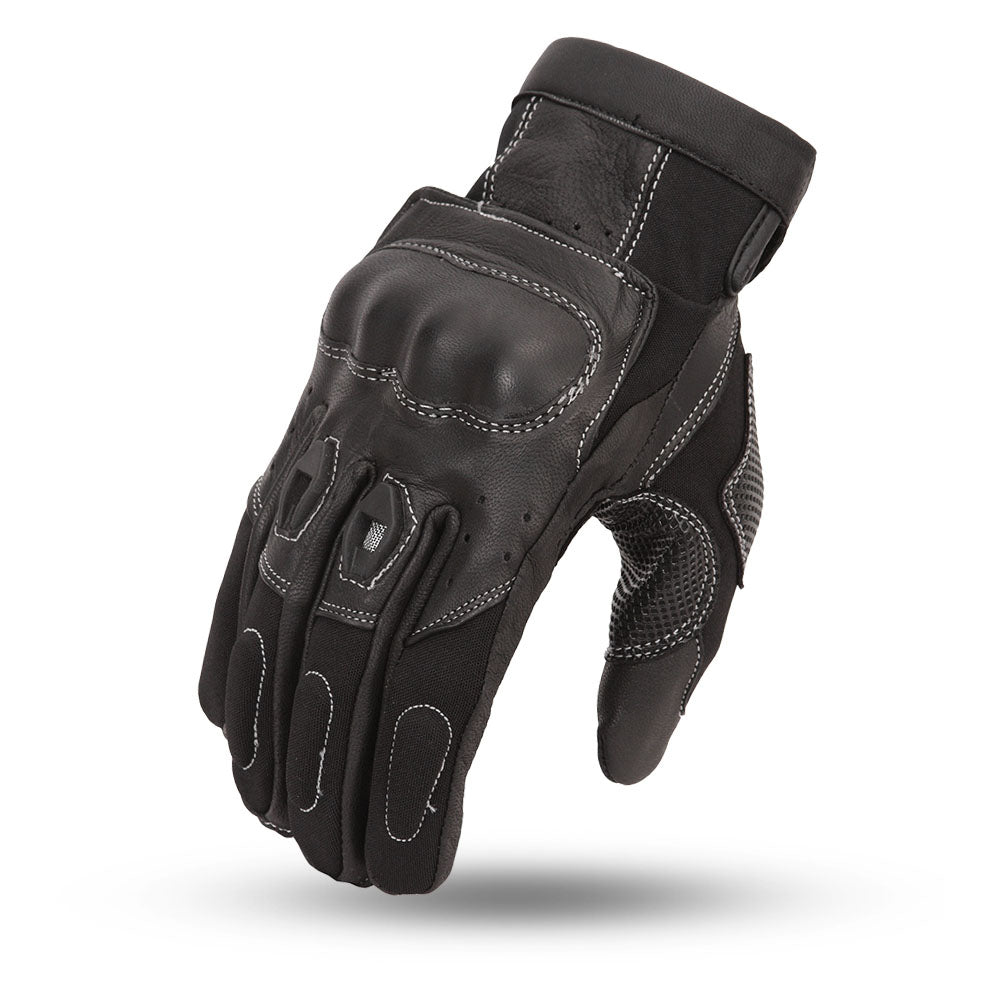 Extreme Men's Motorcycle Leather Gloves Men's Gloves Accessories Black XS