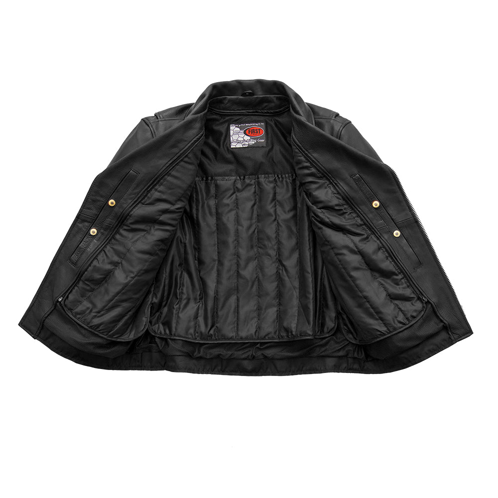 Fillmore Men's Motorcycle Leather Jacket Black Men's Leather Jacket Jackets